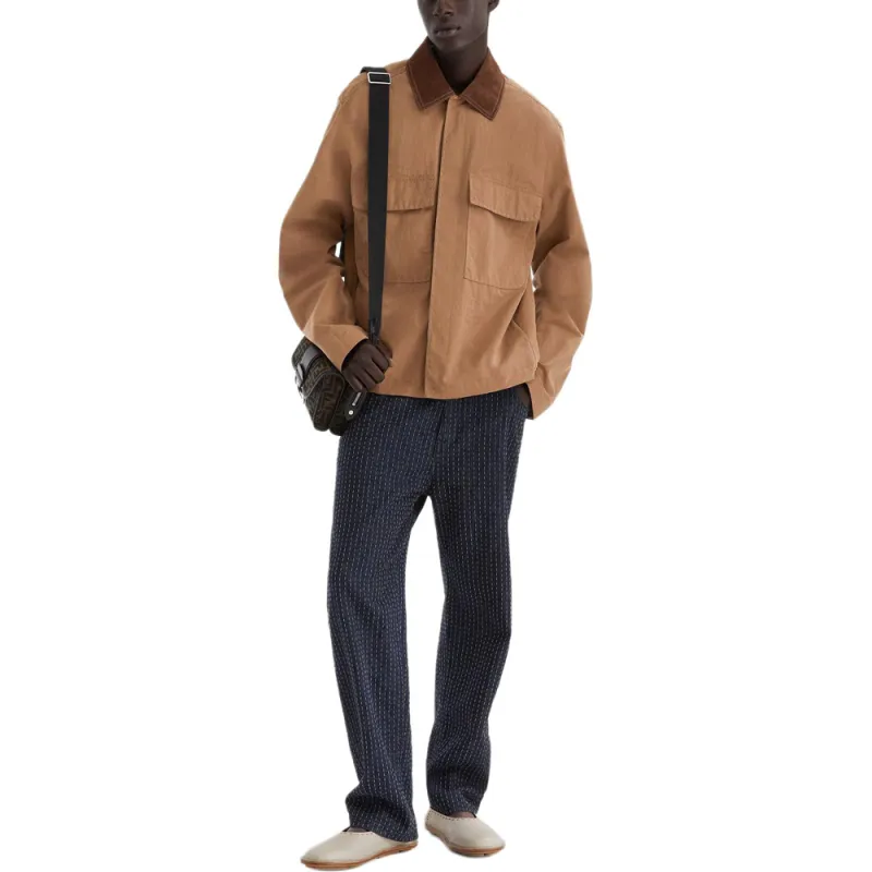 FENDI Contrast collar Shirt Jacket-2