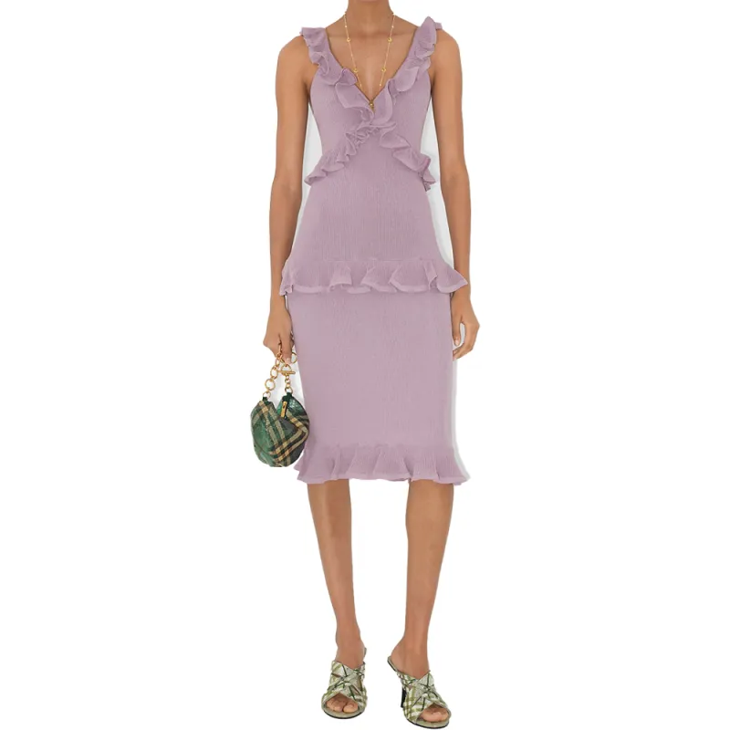 Burberry SS25 Sleeveless Dress Women's Purple-1