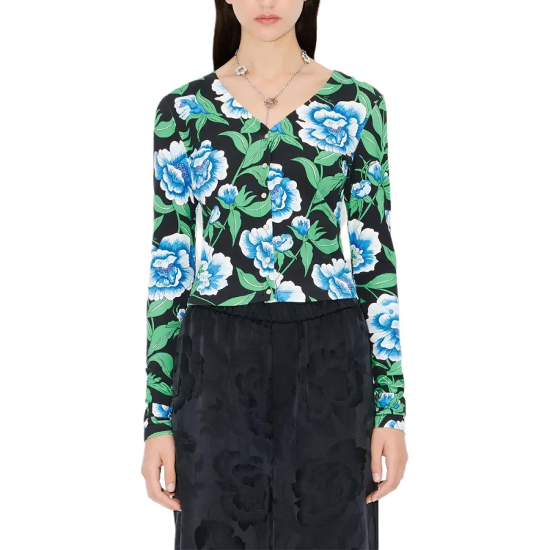 KENZO Floral Printed V Neck Cardigan-2