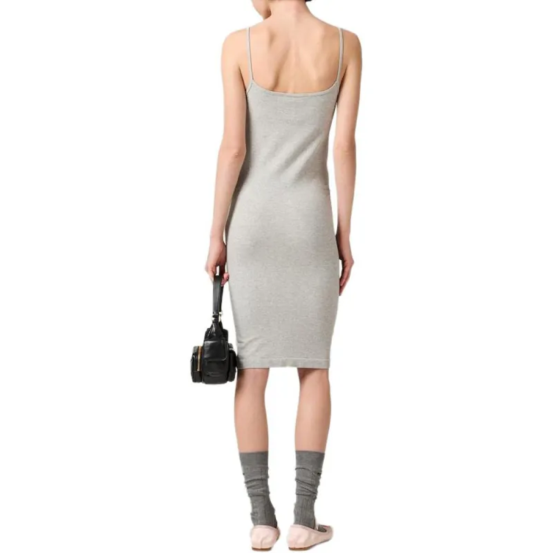 MIU MIU Slip Dress Women's Gray-2