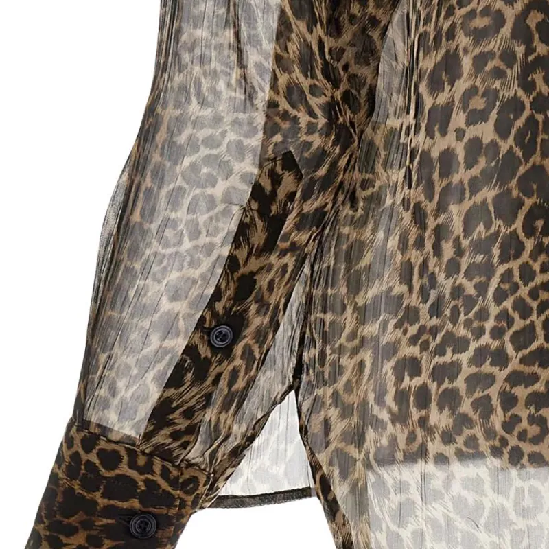 TOM FORD Leopard Printed Long Sleeved Shirt-5