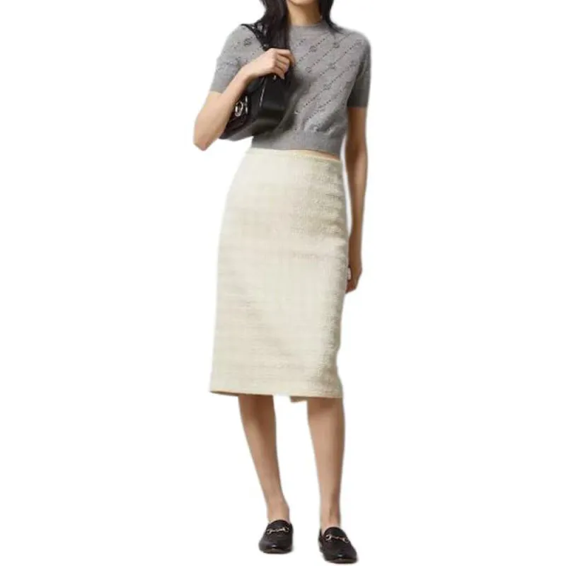 GUCCI FW24 Cashmere Sweater Women's Gray-3