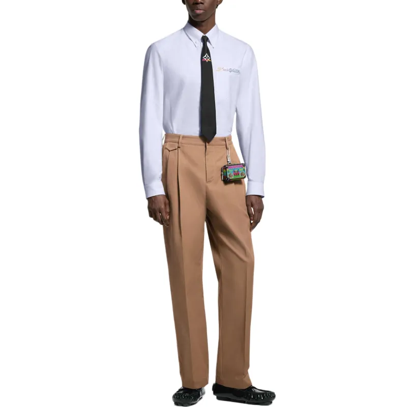 LOUIS VUITTON Embellished Long Sleeved Cotton Shirt-1