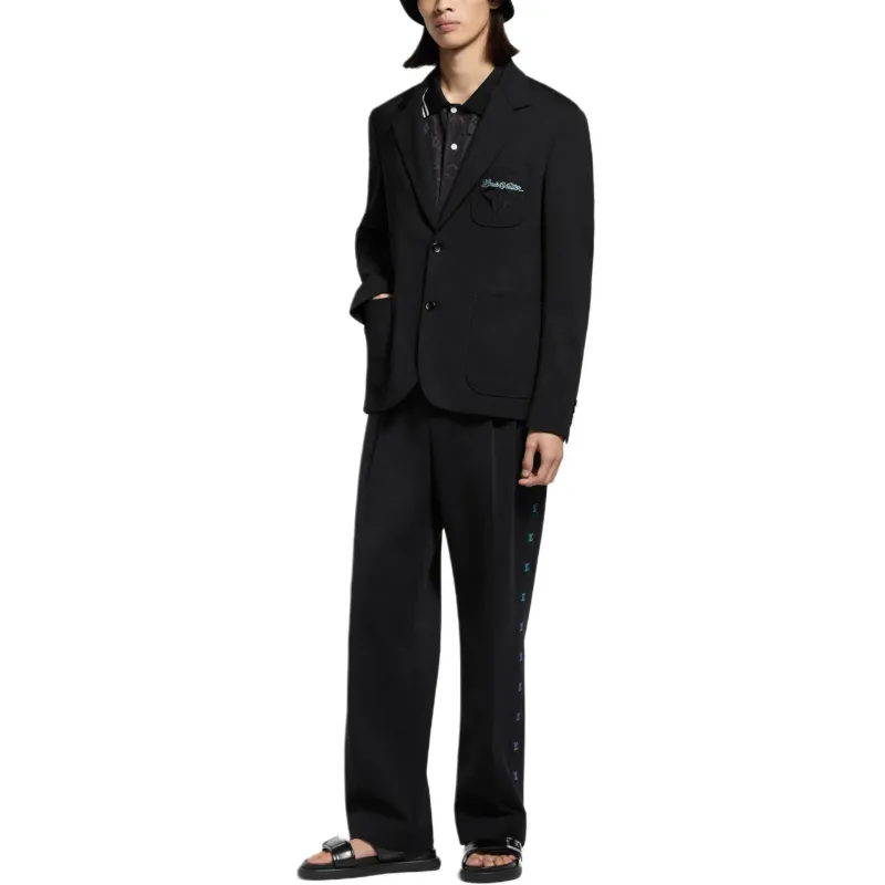 LOUIS VUITTON SS25 Spring Men's Collection Business Suits Coats Men's Black-1