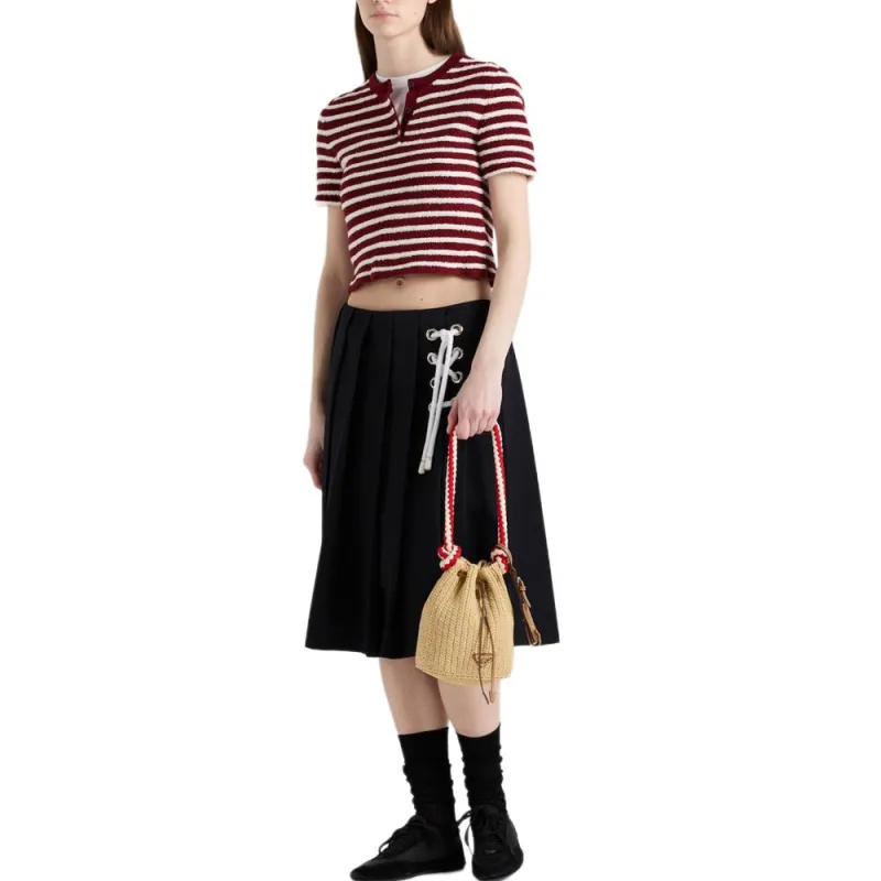 PRADA SS25 Spring Summer Women's Apparel Collection Knitwear Women's Red-1