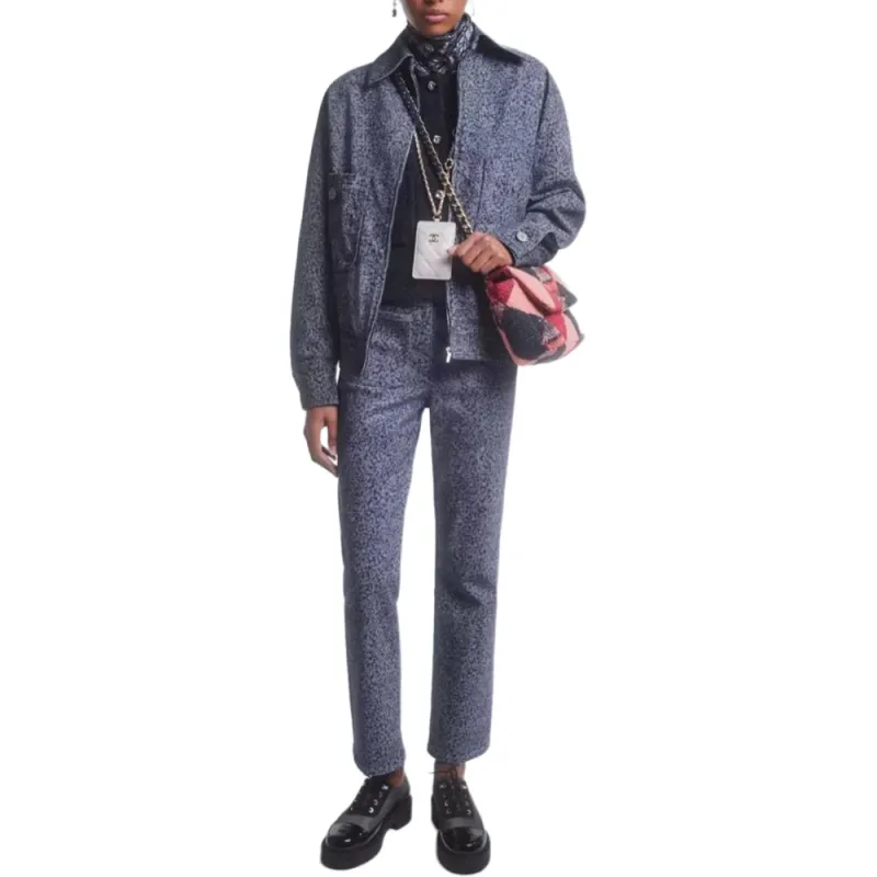CHANEL FW21 Denim Jacket Women's Blue-2
