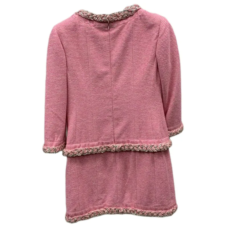 CHANEL Long Sleeved Dresses Women's Pink-1