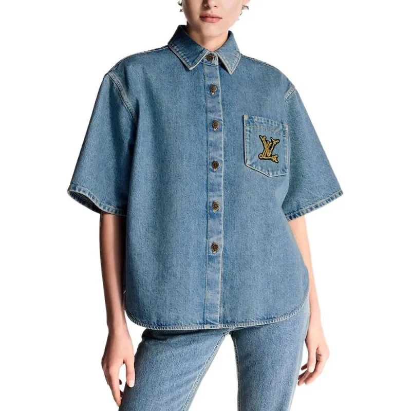 LOUIS VUITTON SS25 Shirt Women's Blue-1