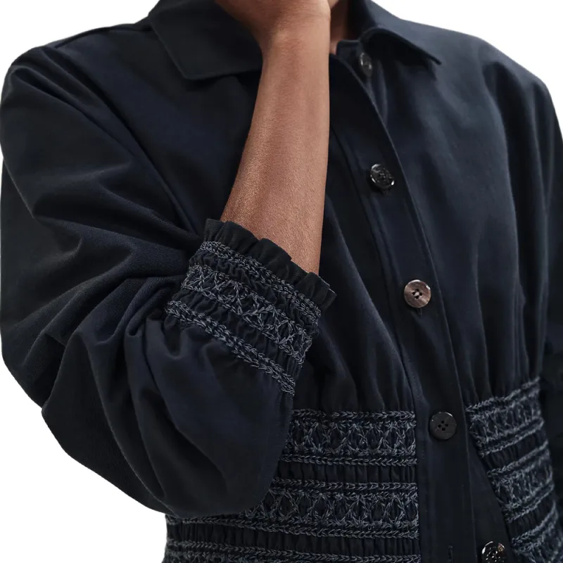 HERMES Jackets & Coats Women's Dark Blue-2