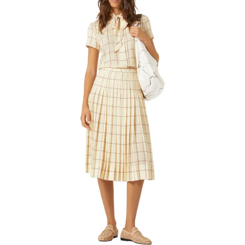 Loro Piana Casual Long Skirt Women's Beige-3
