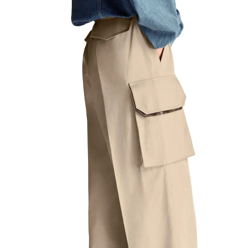 LOUIS VUITTON SS25 Women's Nautical Collection Cargo Pants Women's Beige-4