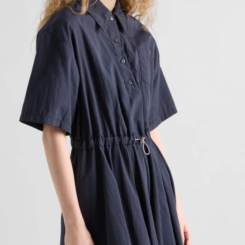 PRADA Pongé Short sleeve Midi Dress-5