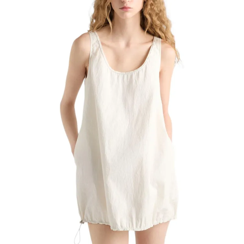 PRADA SS25 Spring Summer Women's Apparel Collection Sleeveless Dress Women's White-1