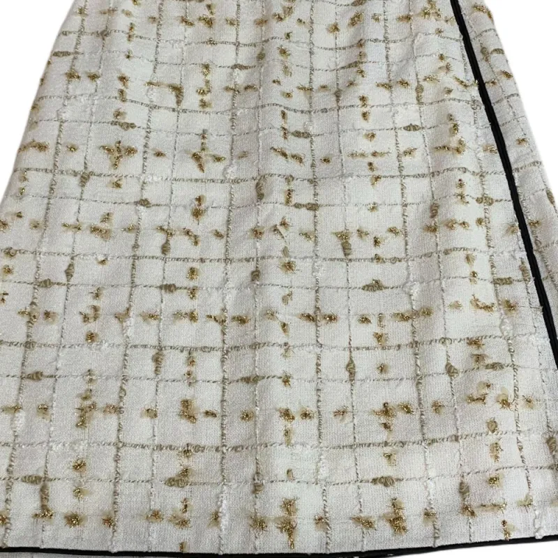 CHANEL 19S Early Spring Beach Collection Casual Long Skirt Women's White Gold-2