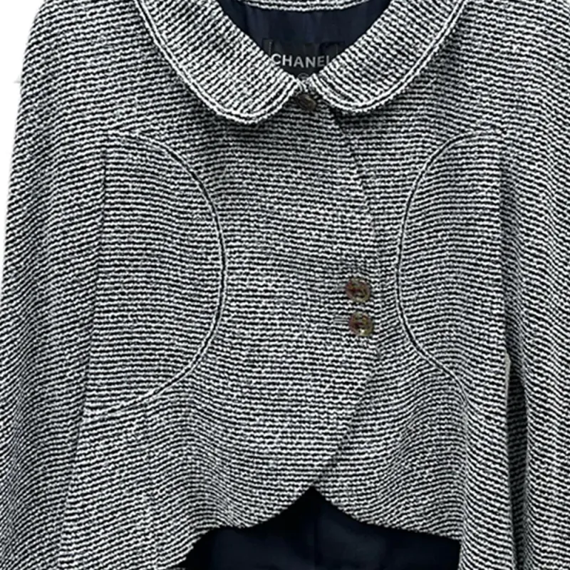 CHANEL 20 Early Spring Show Style Business Suits Coats Women's Gray-2