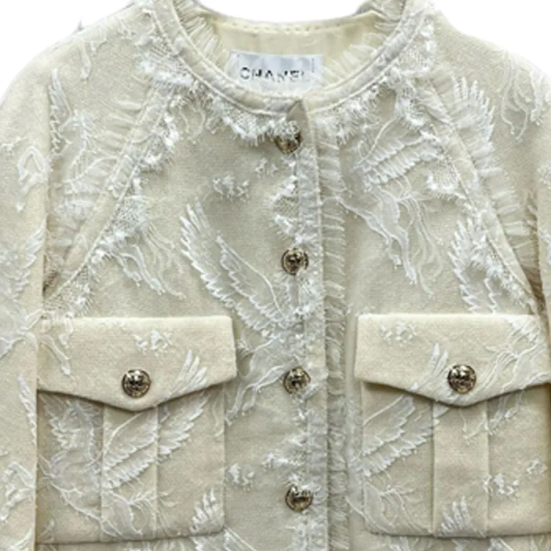 CHANEL 20K Fall Winter Equestrian Collection Jackets & Coats Women's White-2