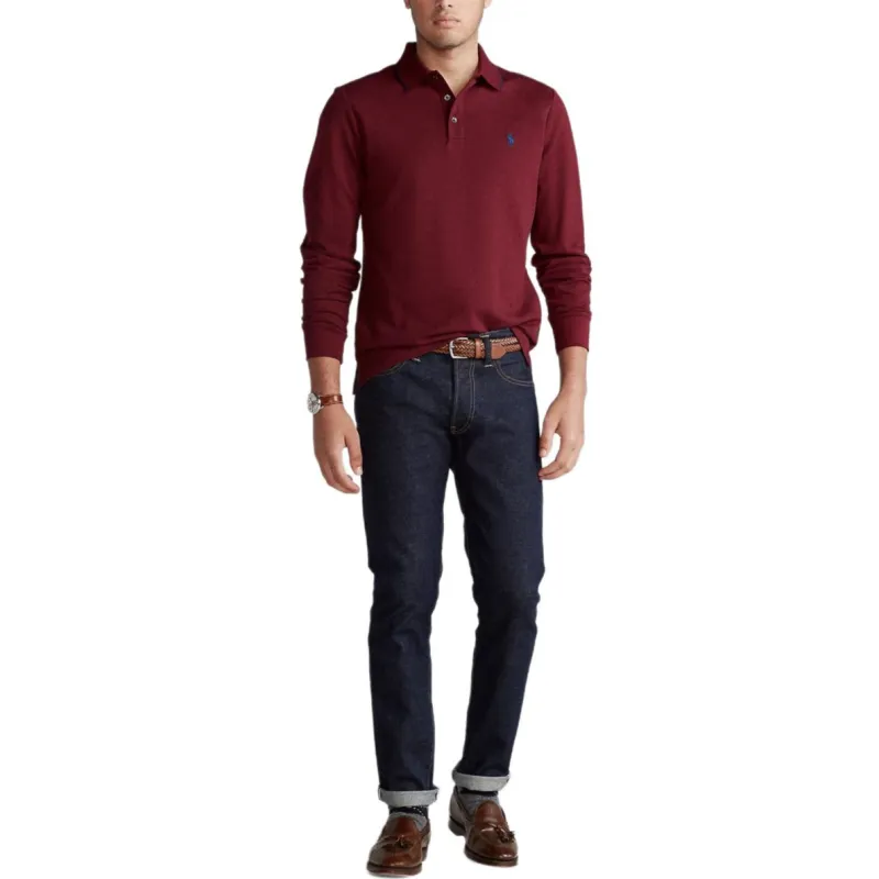 Polo Ralph Lauren SS24 Polo Shirt Men's Burgundy-1