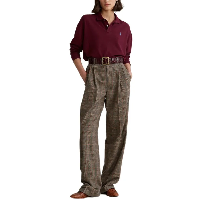 Polo Ralph Lauren SS24 Polo Shirt Women's Burgundy-2