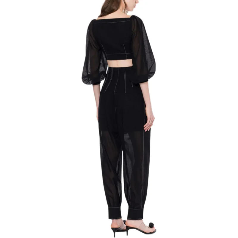 PHILOSOPHY DI LORENZO SERAFINI Bishop sleeves Crop Top-2