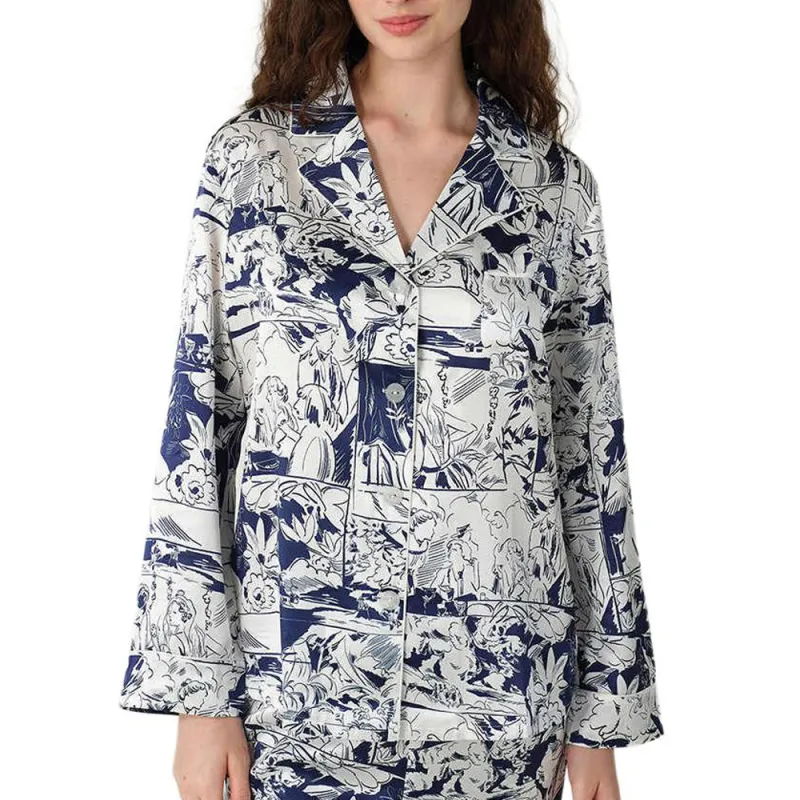 SILKY MIRACLE SS24 Pajama Set Women's Blue-3