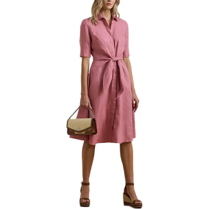 LAUREN RALPH LAUREN SS25 Short Sleeved Dress Women's Pink-1