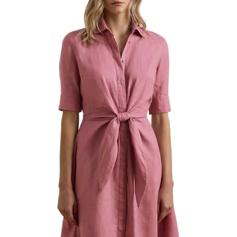 LAUREN RALPH LAUREN SS25 Short Sleeved Dress Women's Pink-3
