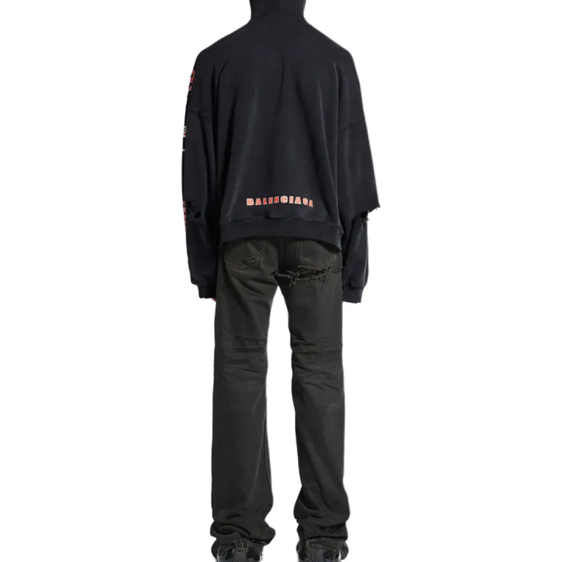 Balenciaga Sponsor Logos Zip Up Hoodie-3