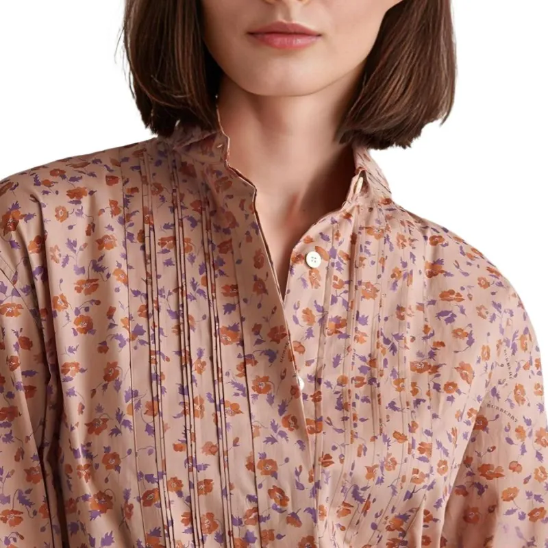 Burberry Long Sleeved Dress Women's Pink-3