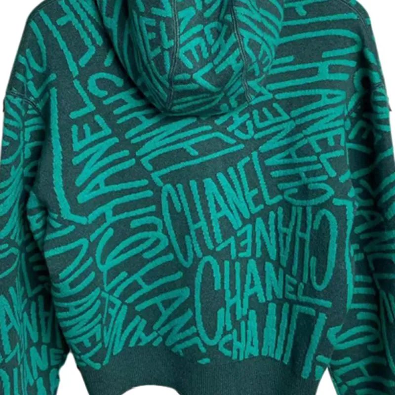 CHANEL 21N Skiing Collection Cashmere Sweater Women's Green-2