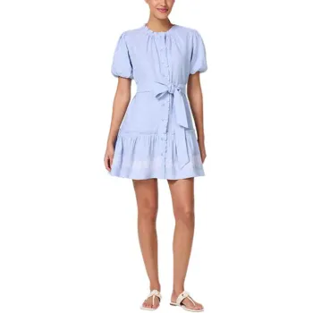 Kate Spade Qutlel Collection SS25 Short Sleeved Dress Women's Blue