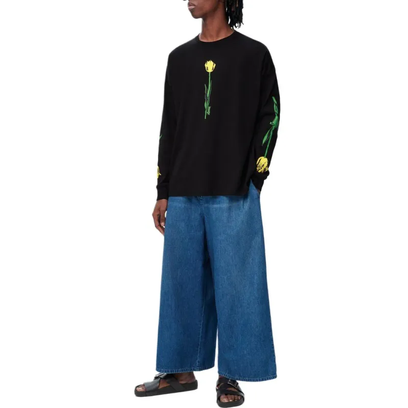 LOEWE Cotton Cropped Jeans-3