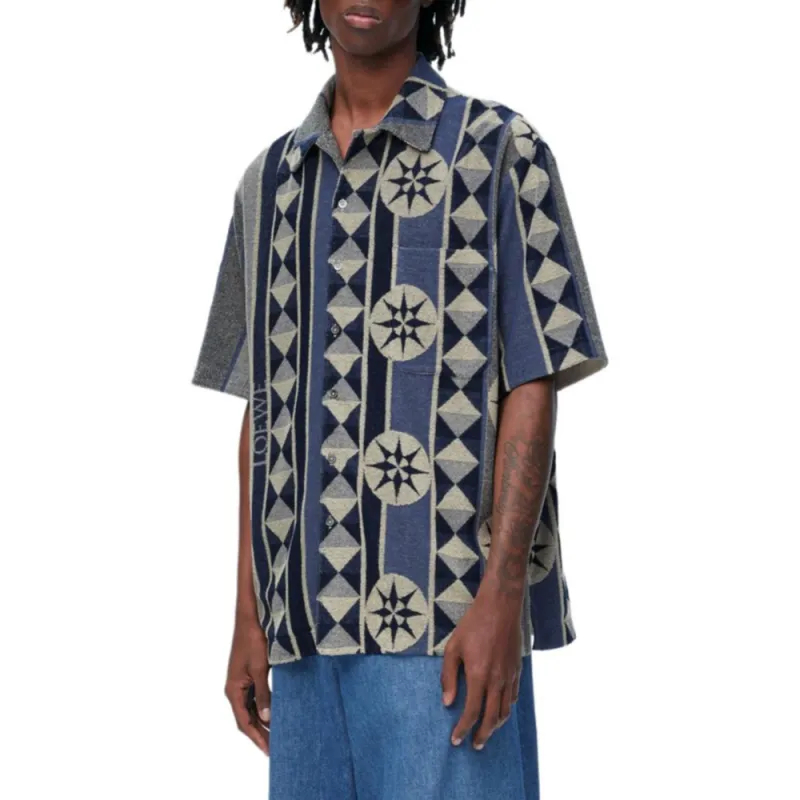 LOEWE Paula's Ibiza SS25 Shirt Men's Blue-1
