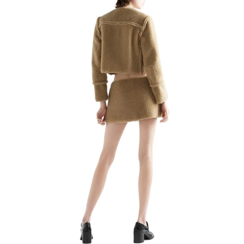 PRADA Shearling Cropped Jacket-2