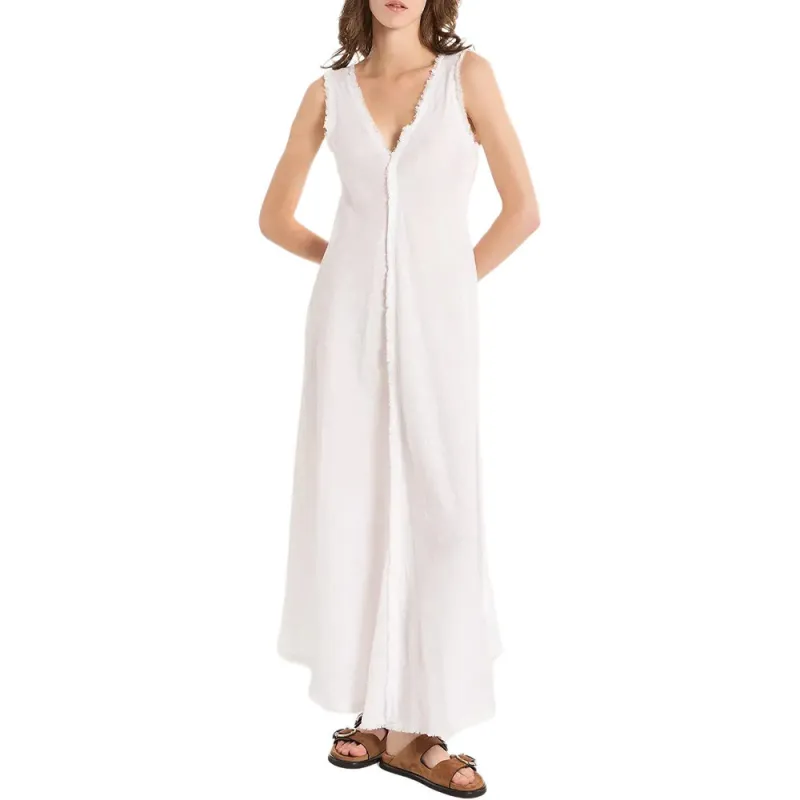 PAROSH SS25 Sleeveless Dress Women's White-1