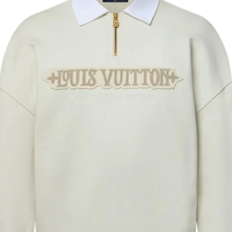 LOUIS VUITTON Embellished Half Zip Sweatshirt-1