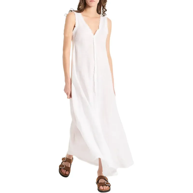 PAROSH SS25 Sleeveless Dress Women's White-3