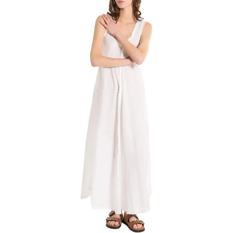 PAROSH SS25 Sleeveless Dress Women's White-2