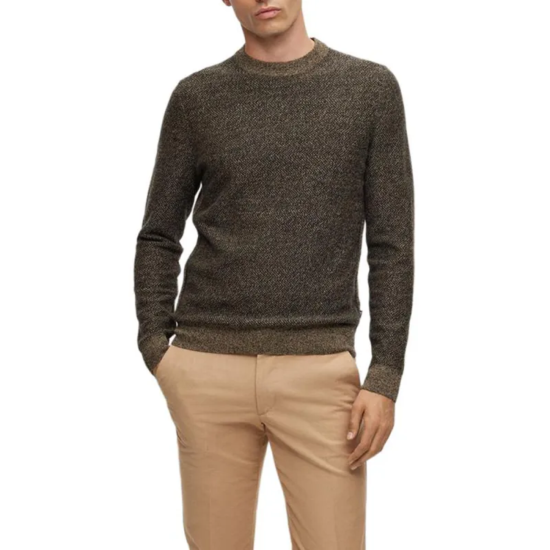 HUGO BOSS Sweater Men's Dark Coffee-1