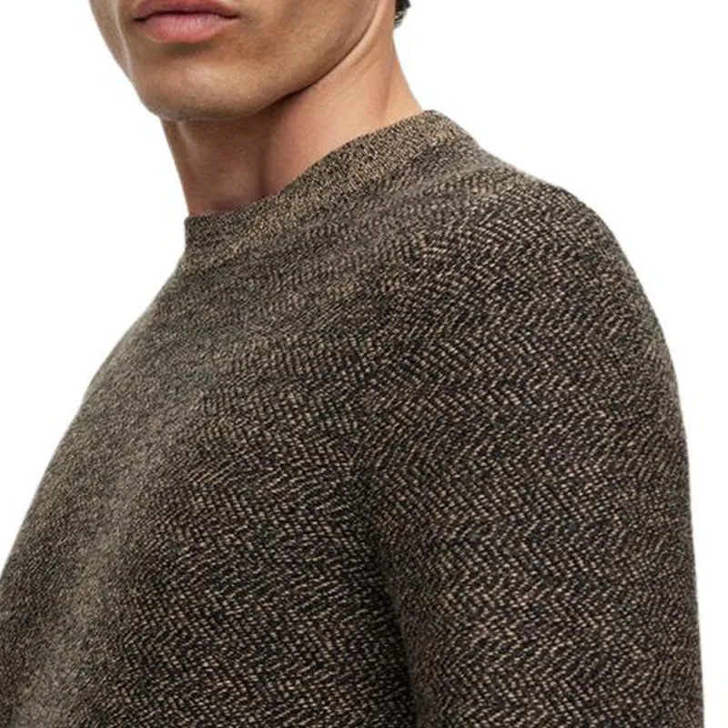 HUGO BOSS Sweater Men's Dark Coffee-4