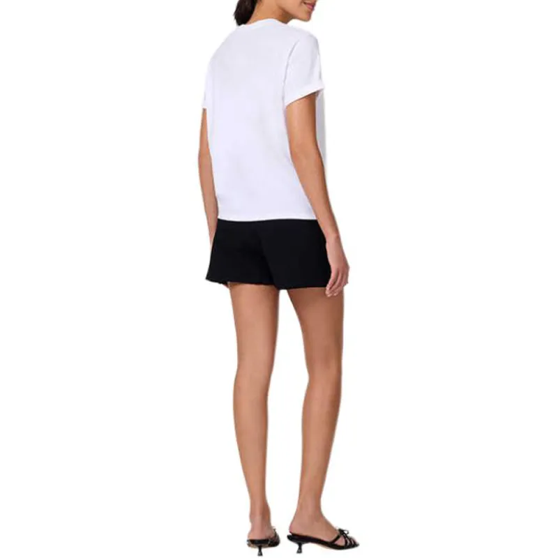 Kate Spade Logo Embroidery Rainbow Short Sleeved T Shirt Regular T Shirt Women's White-2