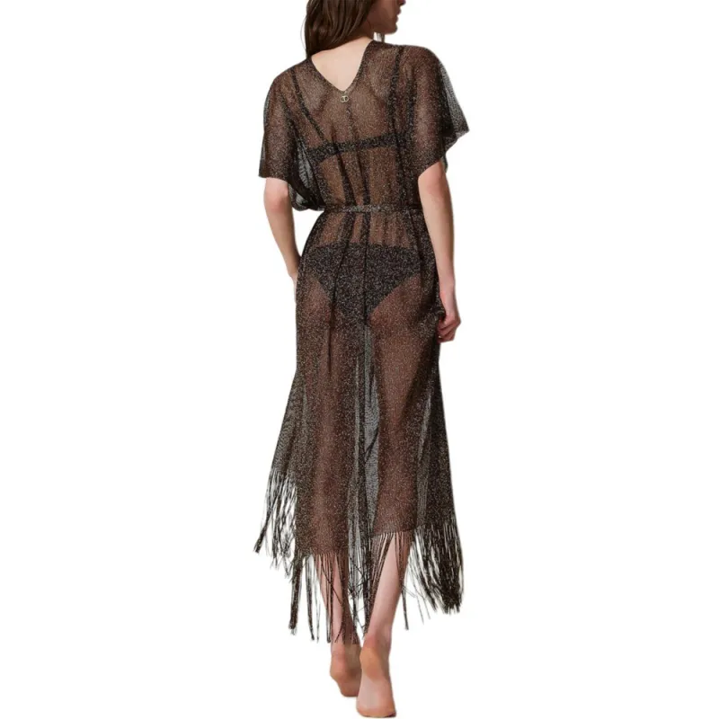 TWINSET MILANO SS25 Shawl Wrap Skirt Women's Brown-2
