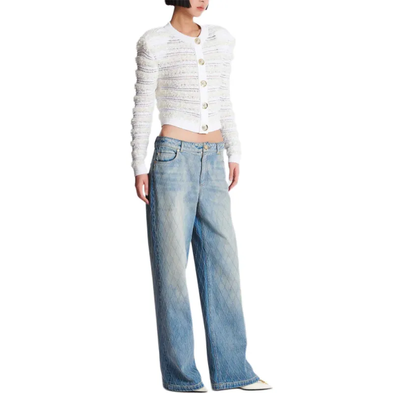 BALMAIN Diamond stitched Jeans-3