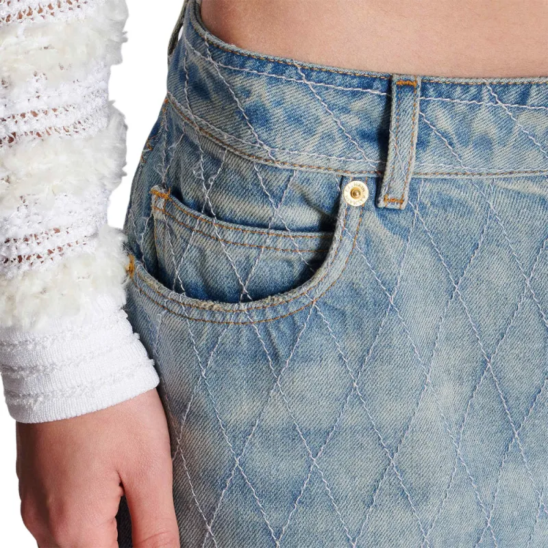 BALMAIN Diamond stitched Jeans-7