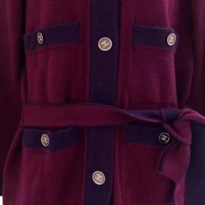 CHANEL 23B Fall Winter Preview Collection Cashmere Sweater Women's Purple-1