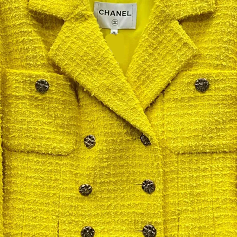 CHANEL 22S Spring Summer Premium Product Collection Jackets & Coats Women's Yellow-2