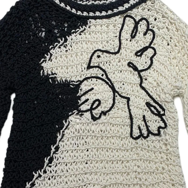 CHANEL 22C Early Spring Vacation Collection Knitwear Women's Black White-2
