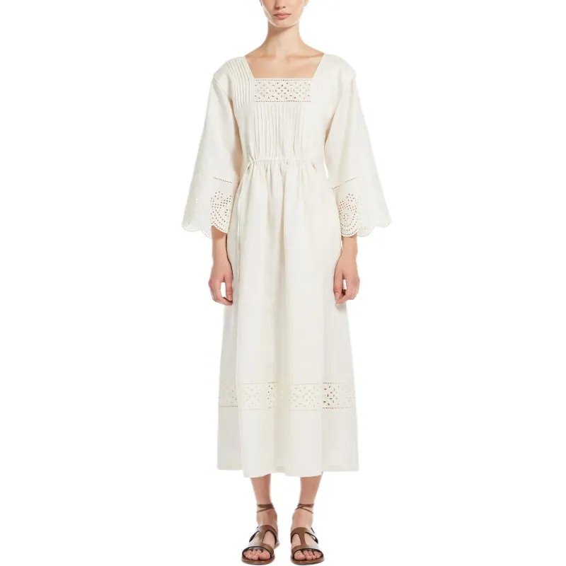 WEEKEND MaxMara Luglio Collection SS25 Long Sleeved Dress Women's Beige-1