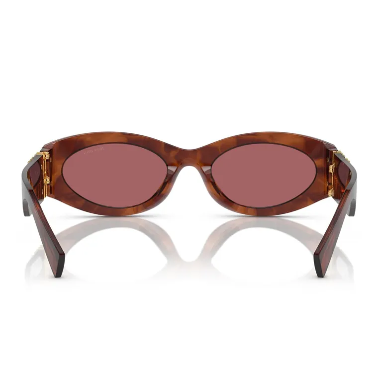 MIU MIU Logo lettering Oval frame Sunglasses-4