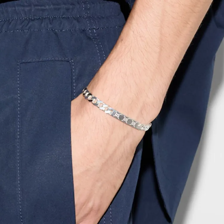 GUCCI 925 Sterling Silver Bracelets Unisex Silver-2