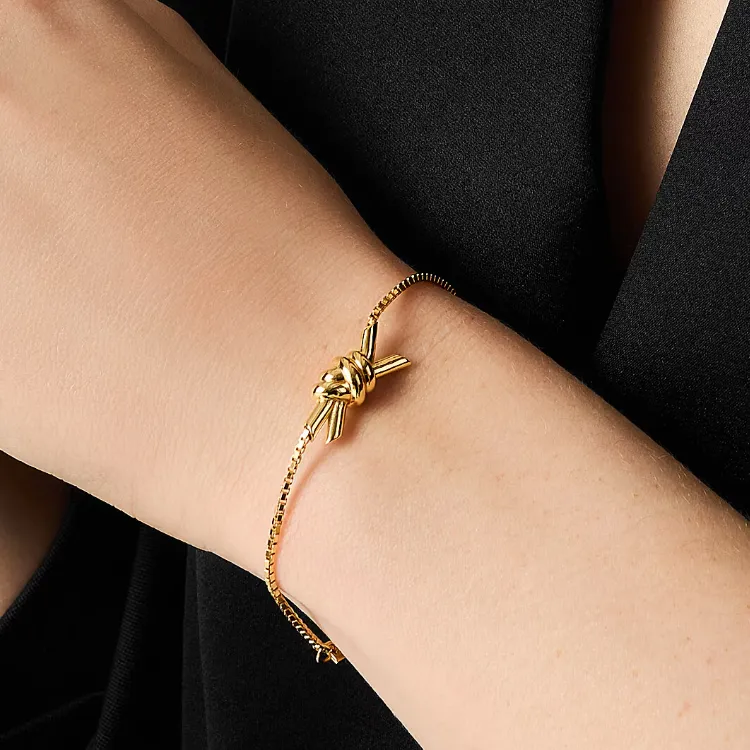 Bottega Veneta Sterling Silver 18K Gold Plated Bracelets Women's Gold-2